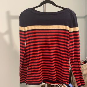 perfect for the holidays! Red, blue, and shimmery gold sweater